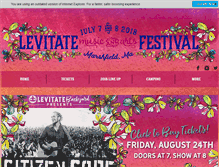 Tablet Screenshot of levitatemusicfestival.com